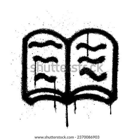 Graffiti spray paint Symbol Book Isolated Vector