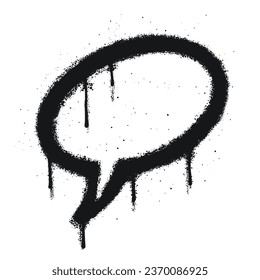Graffiti spray paint Symbol Bubble Isolated Vector