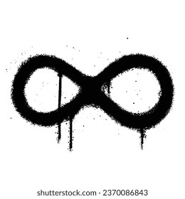 Graffiti spray paint Symbol Infinity Isolated Vector