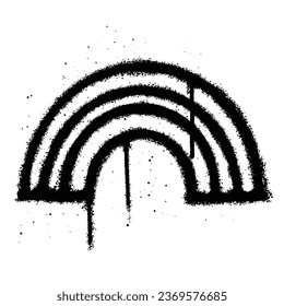 Graffiti spray paint Symbol rainbow Isolated Vector