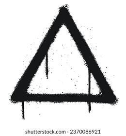 Graffiti spray paint Symbol Triangle Isolated Vector
