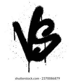  Graffiti spray paint Symbol VS Isolated Vector