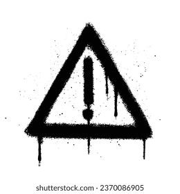 Graffiti-Spray Symbol-Warnung isolierter Vektorgrafik
