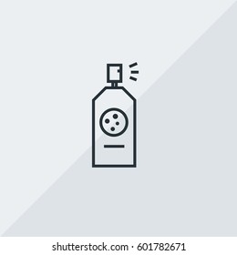 Graffiti Spray Paint Vector Icon, The outlined symbol of bottle of paint with spray for graffiti. Simple, modern flat vector illustration for mobile app, website or desktop app  