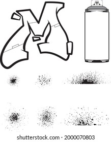 Graffiti Spray Paint Vector Pack