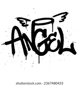 Pintura de graffiti Palabra Vector aislado Angel