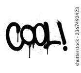 Graffiti spray paint Word cool Isolated Vector