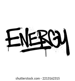 Graffiti spray paint Word Energy Isolated Vector