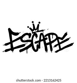 Graffiti spray paint Word Escape Isolated Vector