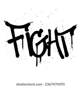 Graffiti spray paint Word Fight Isolated Vector