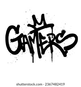 Graffiti spray paint Word Gamers Isolated Vector