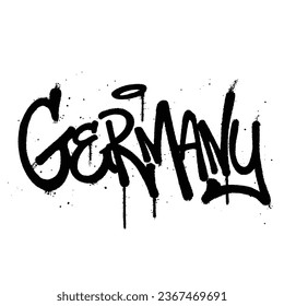 Graffiti spray paint Word Germany Isolated Vector