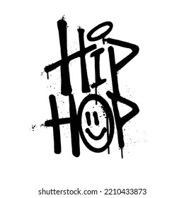 Graffiti spray paint Word Hip Hop Isolated Vector