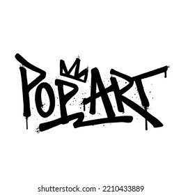 Graffiti spray paint Word Pop Art Isolated Vector