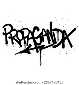 Graffiti spray paint Word Propaganda Isolated Vector