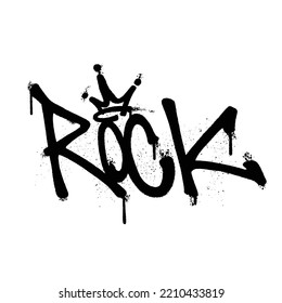 Graffiti Spray Paint Word Rock Isolated Vector