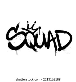 Graffiti spray paint Word Squad Isolated Vector