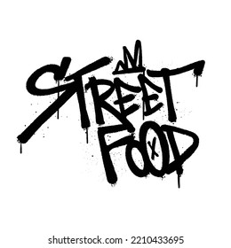 Graffiti spray pintura Word Street Food Vector aislado