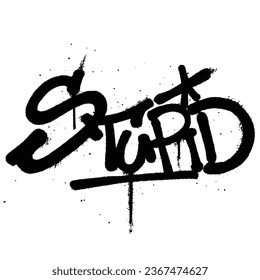 Graffiti spray paint Word Stupid Isolated Vector