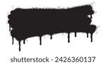 graffiti Spray painted lines Black ink splatters isolated on white background.