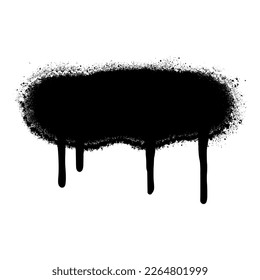 graffiti Spray painted lines Black ink splatters isolated on white background.