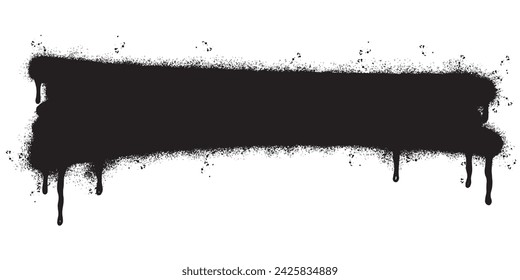 graffiti Spray painted lines Black ink splatters isolated on white background.