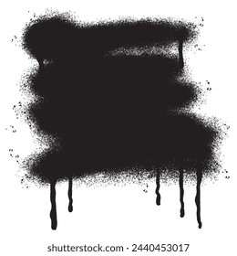 graffiti Líneas pintadas con aerosol Salpicaduras de tinta negra aisladas sobre fondo blanco.