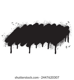 graffiti Spray painted lines Black ink splatters isolated on white background.