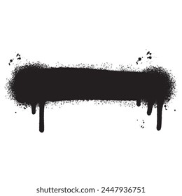 graffiti Líneas pintadas con aerosol Salpicaduras de tinta negra aisladas sobre fondo blanco.