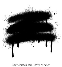 Graffiti Spray lackierte Linien Schwarze Tintenspritzer isoliert auf weißem Hintergrund.