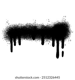 graffiti Spray painted lines Black ink splatters isolated on white background.