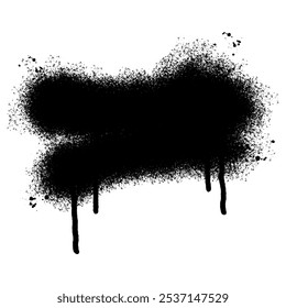 graffiti Spray painted lines Black ink splatters isolated on white background.