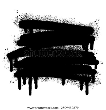 graffiti Spray painted lines Black ink splatters isolated on white background.