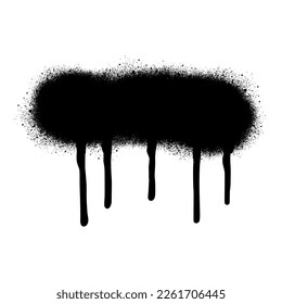 graffiti Líneas pintadas con spray y gotas de tinta negra aisladas en fondo blanco.