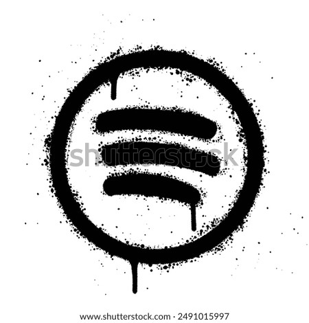 Graffiti spray spotify isolated on white background