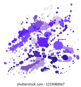 Graffiti spray stains grunge background vector. Artistic ink splatter, spray blots, dirty spot elements, wall graffiti. Watercolor paint splashes pattern, smear liquid stains spots backdrop.