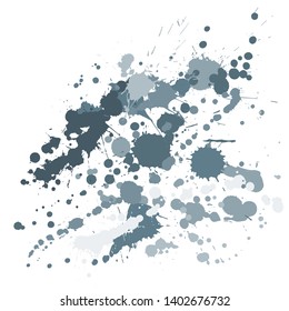 Graffiti spray stains grunge background vector. Colored ink splatter, spray blots, mud spot elements, wall graffiti. Watercolor paint splashes pattern, smear liquid stains spots backdrop.