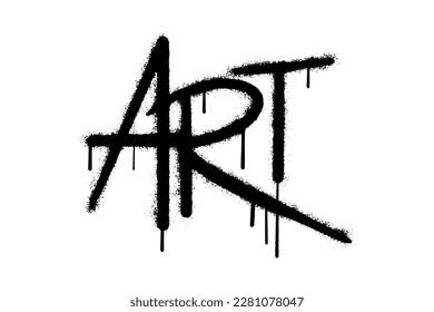 Graffiti Spray text "Art" on white background.