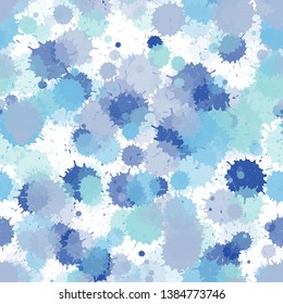 Graffiti spray transparent stains vector seamless grunge background. Funky ink splatter, spray blots, dirty spot elements seamless. Watercolor paint splashes pattern, smear liquid stains.