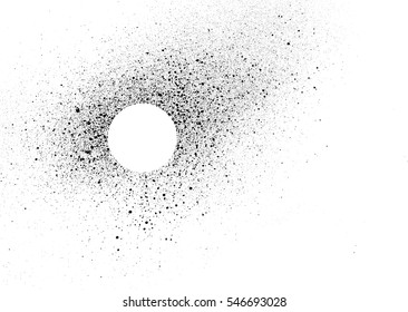 plantilla de agujero pintado en blanco y negro