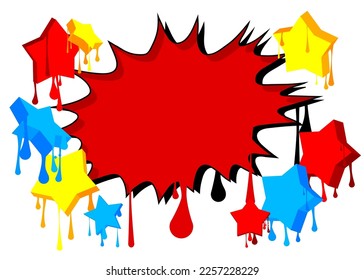 Graffiti Stars Background. Abstract modern street art decoration performed in urban painting style.