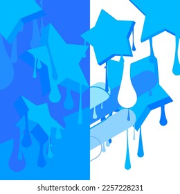Graffiti Stars Background. Abstract modern street art decoration performed in urban painting style.