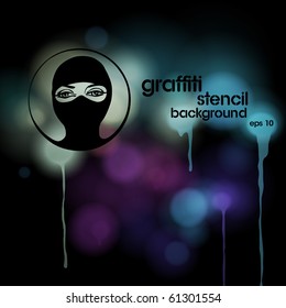 Graffiti stencil background, vector eps10