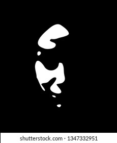 Graffiti stencil ethnic face. Ethnic face graffiti stencil face. Stencil art.