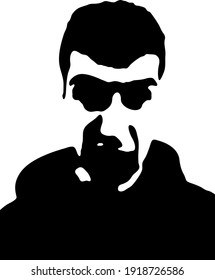 Graffiti Stencil Face Young Man Graffiti Stock Vector (Royalty Free ...