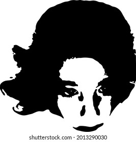 Graffiti Stencil Face Little Baby Girl Stock Vector (Royalty Free ...