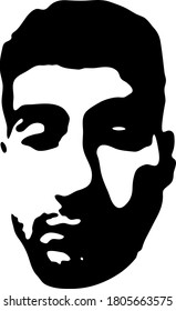 Graffiti Stencil Face Young Man Graffiti Stock Vector (Royalty Free ...