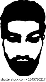 Graffiti Stencil Face Young Man Graffiti Stock Vector (Royalty Free ...