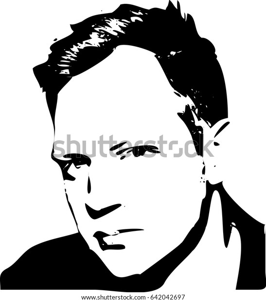Graffiti Stencil Face Young Man Graffiti Stock Vector (Royalty Free) 642042697