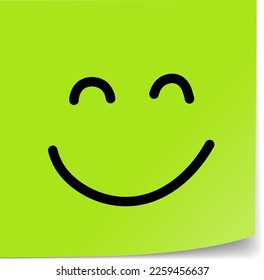 Graffiti and sticky notes with smiling expression